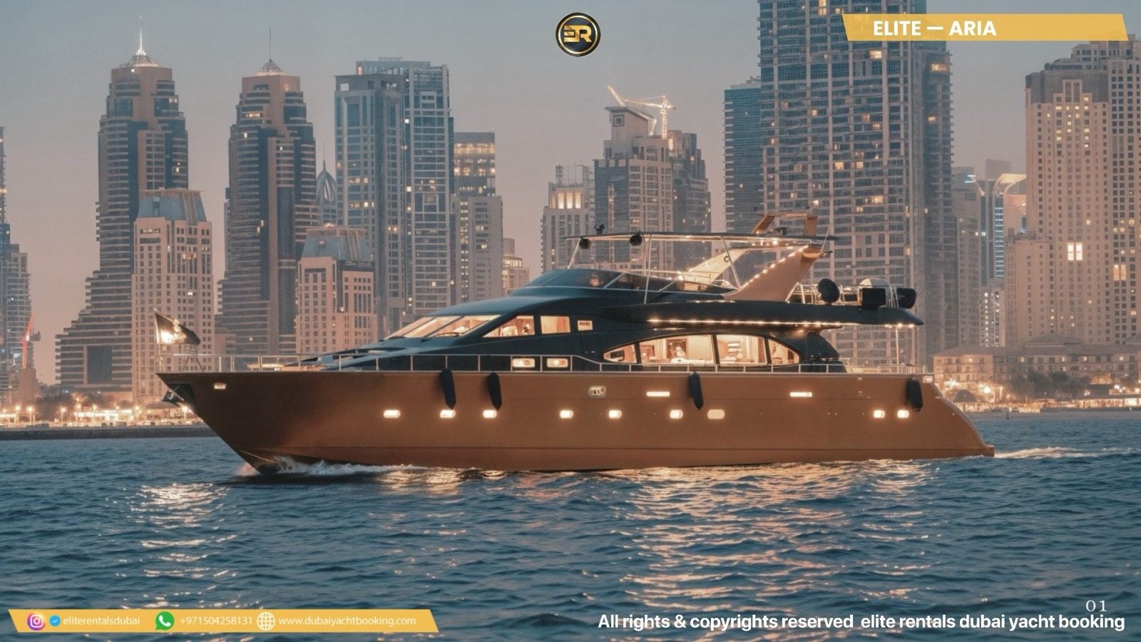 Elite Aria Yacht - Luxury Yacht Charter Dubai Marina