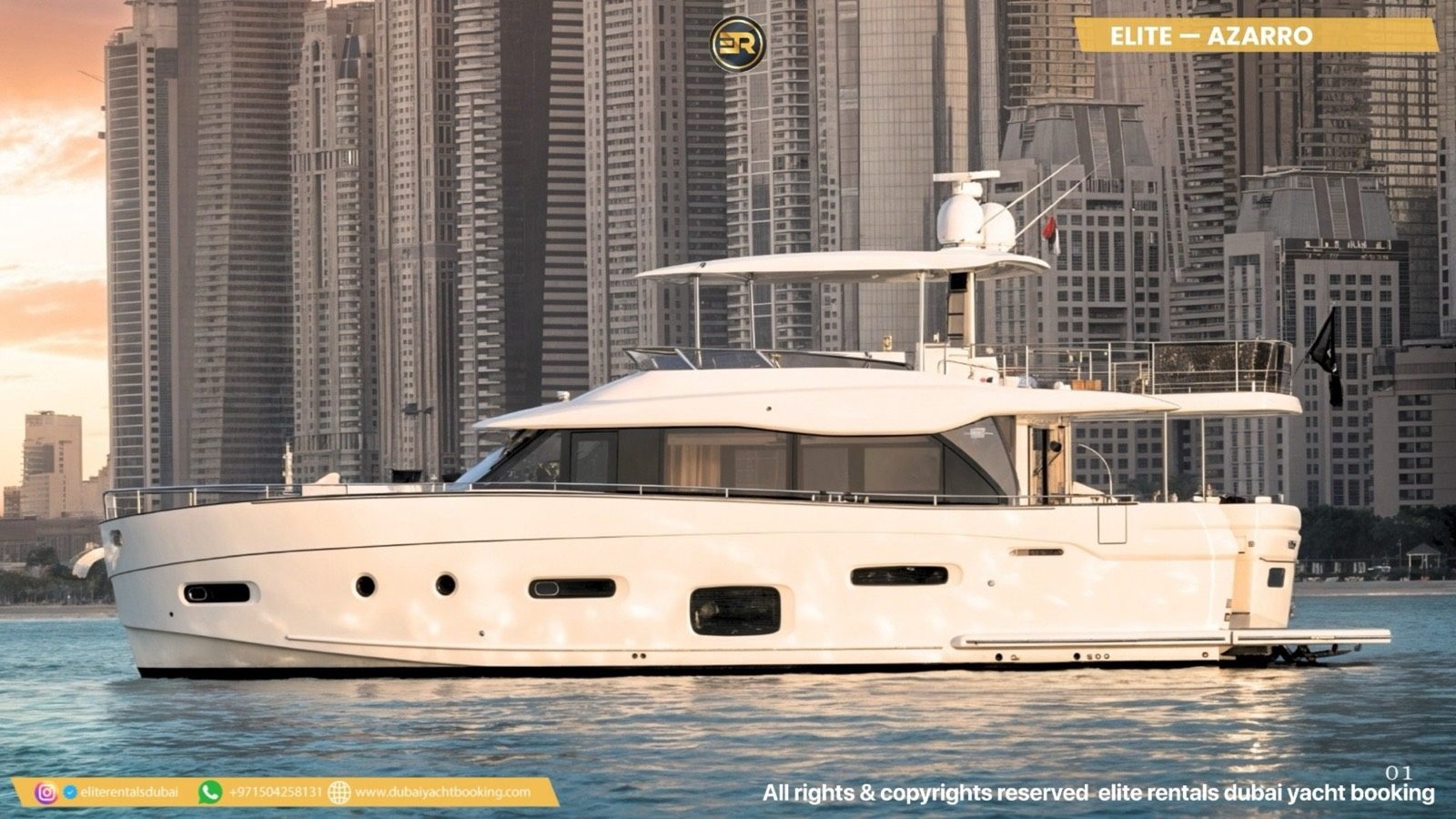 Elite Azarro Yacht - Luxury Yacht Charter Dubai Marina