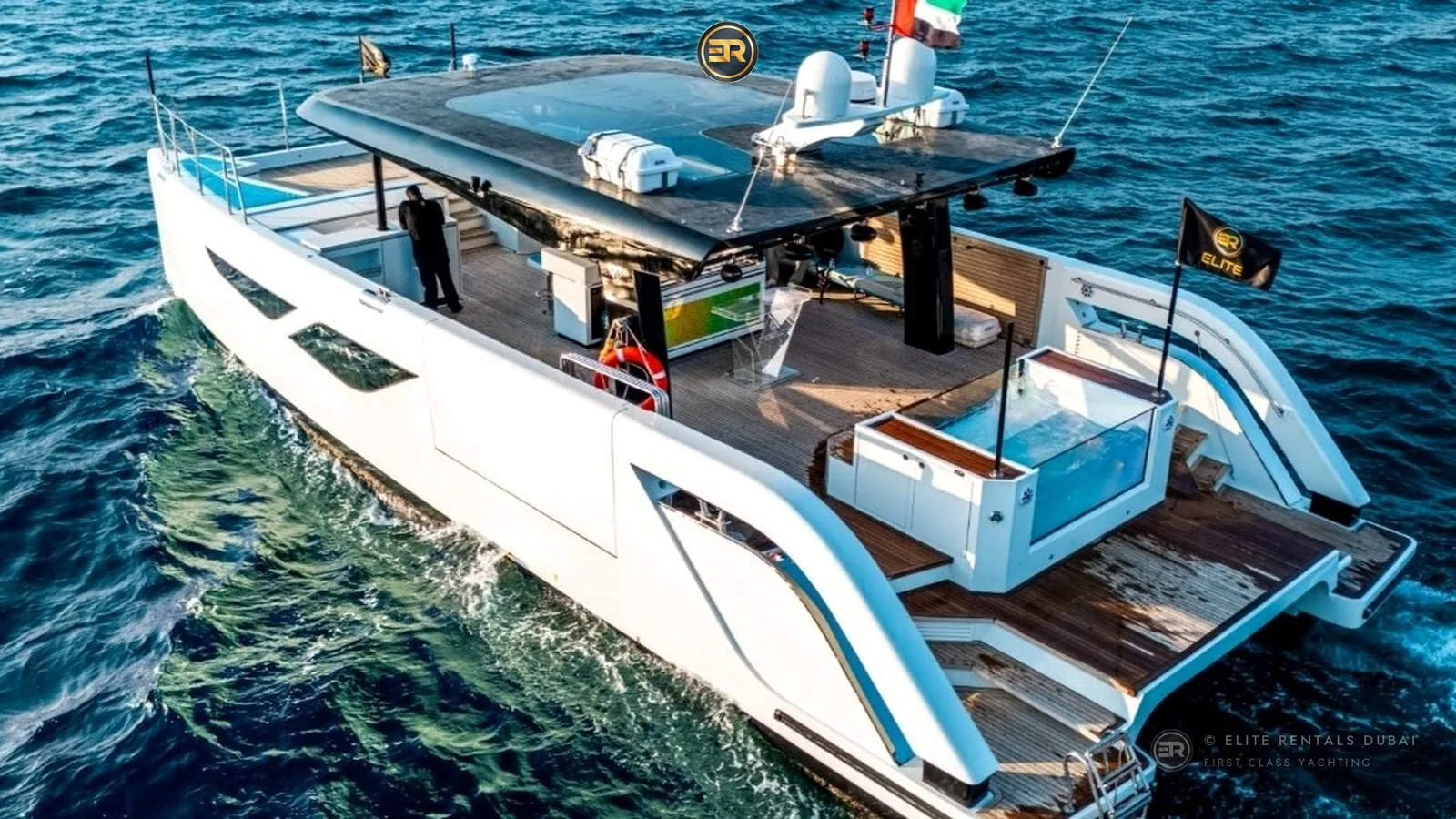 Elite Azure X650 Pool Yacht - Luxury Yacht Charter Dubai Marina