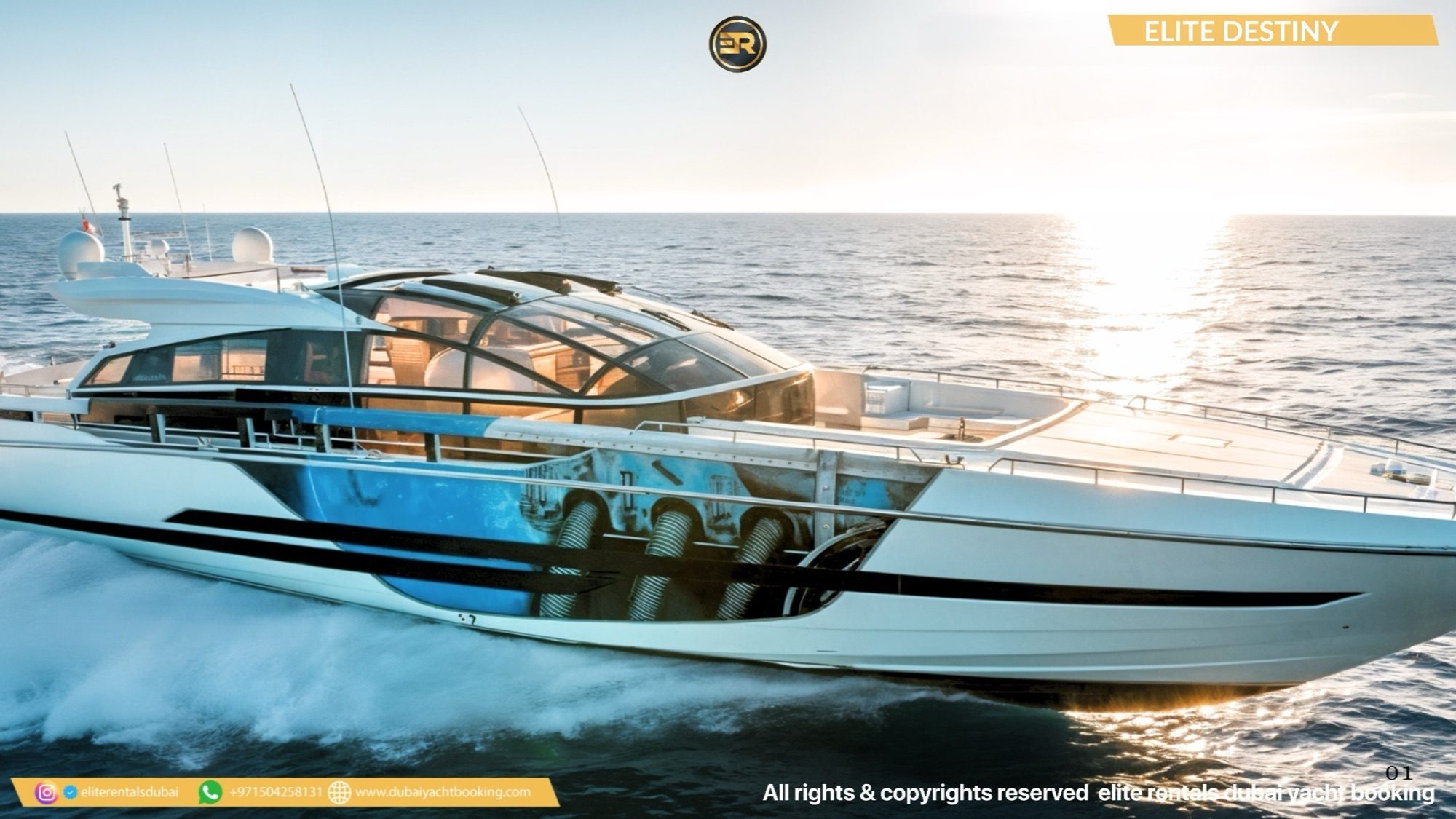 Elite Destiny Yacht - Luxury Yacht Charter Dubai Marina