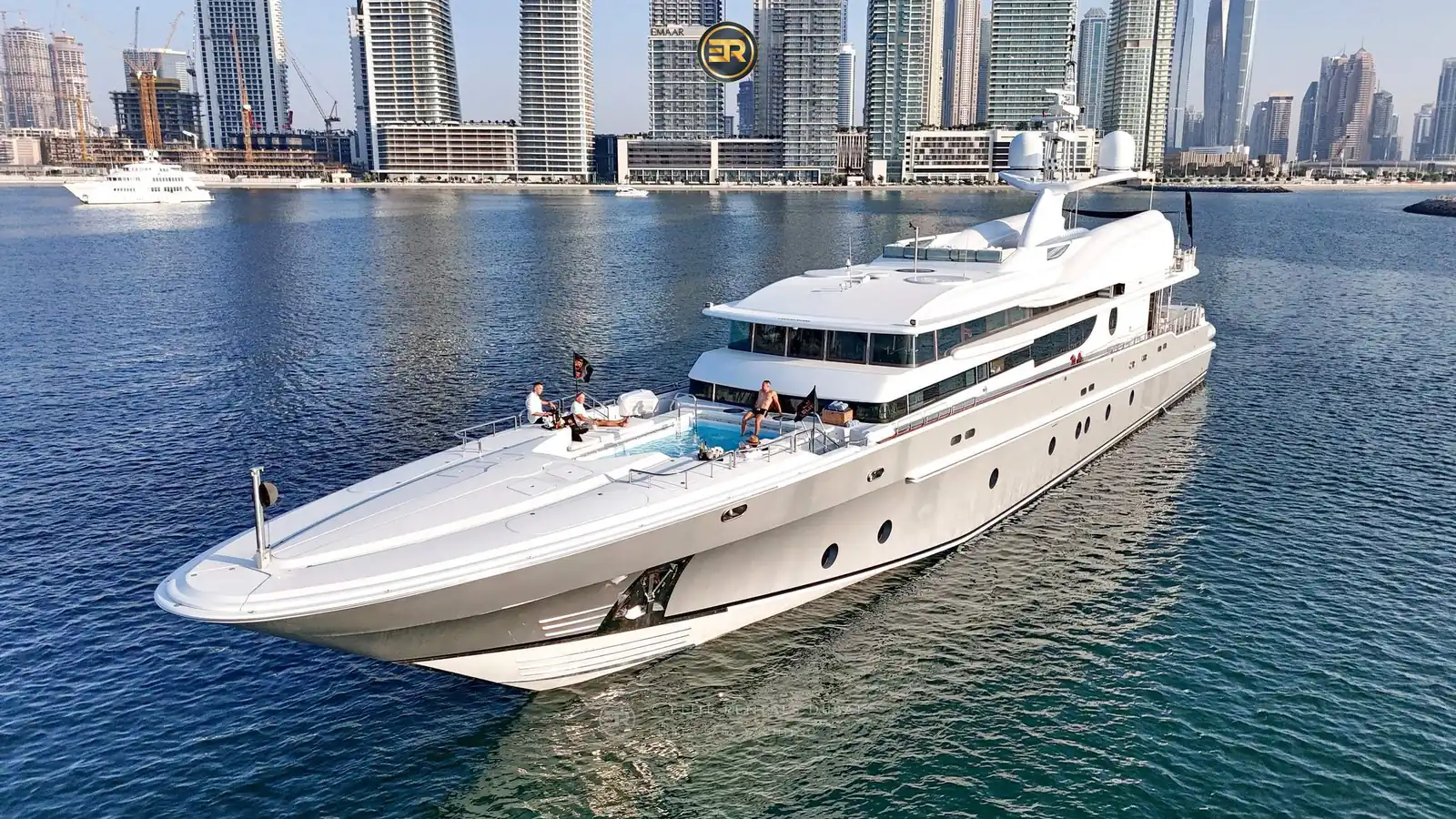 Elite Ocean Fast X-165 Mega Pool Yacht - Luxury Yacht Charter Dubai Marina