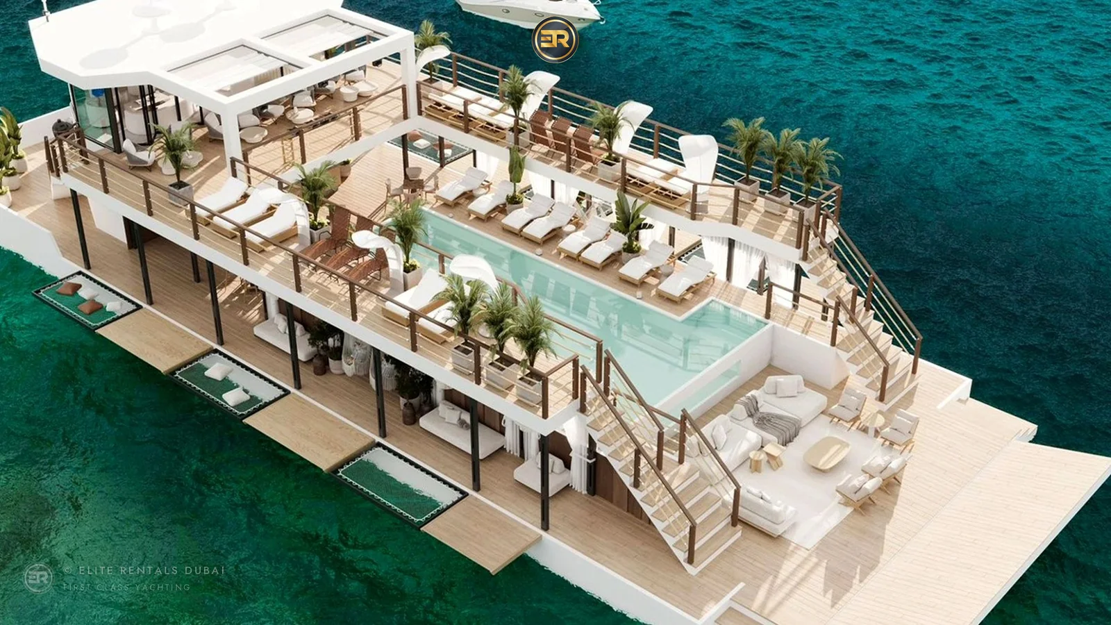 Elite Ocean Mansion Yacht X1 - Luxury Yacht Charter Dubai Marina