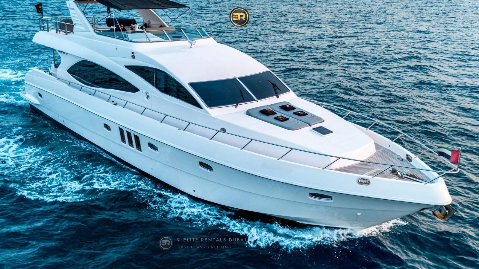 Elite White Grande 80 Yacht - Luxury Yacht Charter Dubai Marina