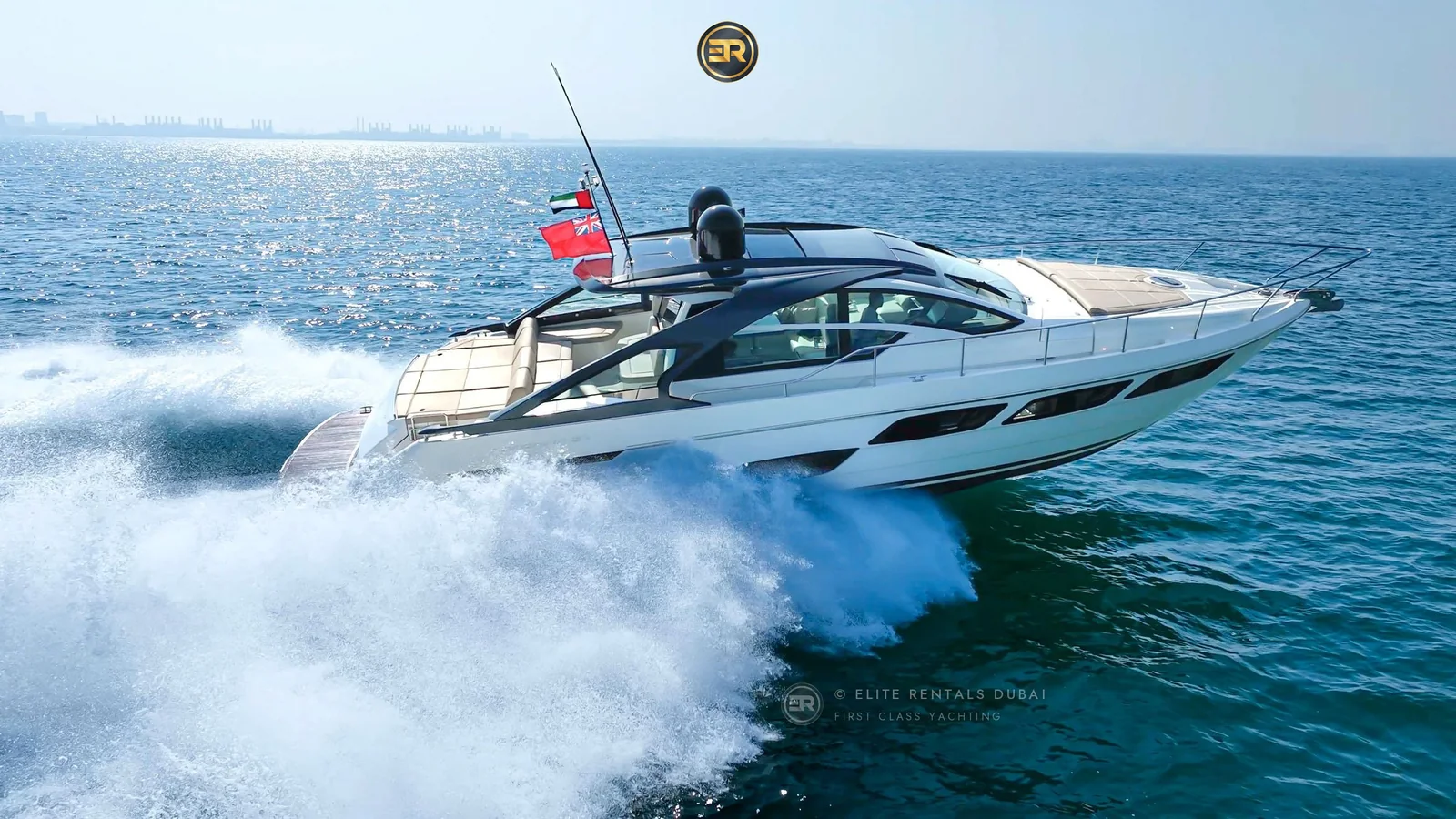 Elite White Predator Pershing Yacht - Luxury Yacht Charter Dubai Marina