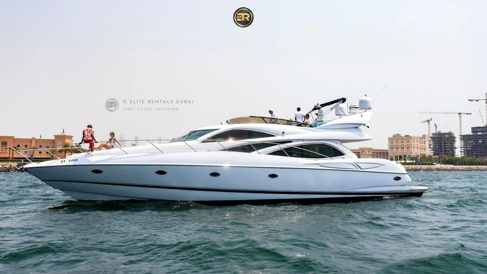 Elite White Rivera 70 Yacht - Luxury Yacht Charter Dubai Marina
